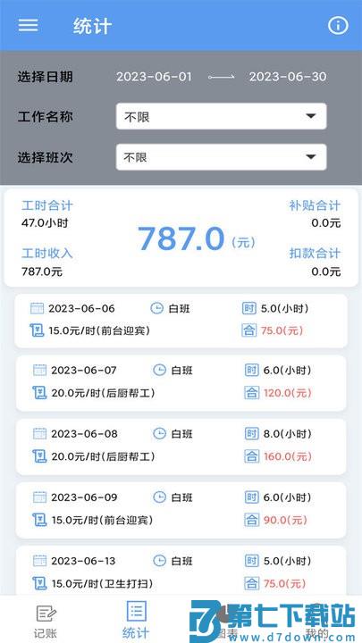 小时工记账宝手机版 v1.0.9 安卓版 0