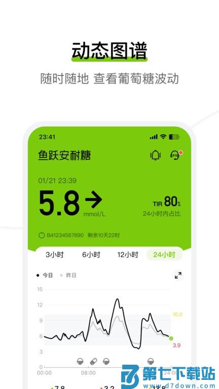 安耐糖动态血糖监测仪软件(鱼跃安耐糖) v3.7.0.0 安卓手机版 2