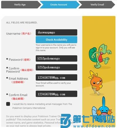 pokemongo注册教程
