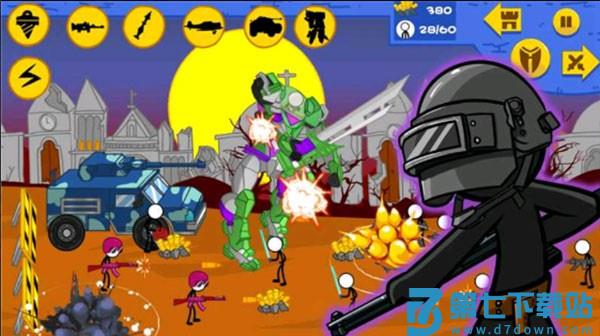 火柴人现代全面战争手游(Stickman War Simulator：Modern)v1.0.3 2