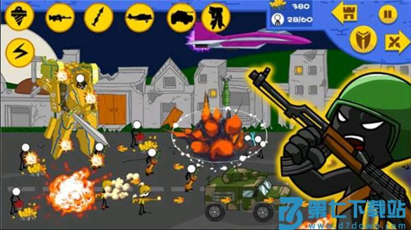 火柴人现代全面战争手游(Stickman War Simulator：Modern)v1.0.3 1