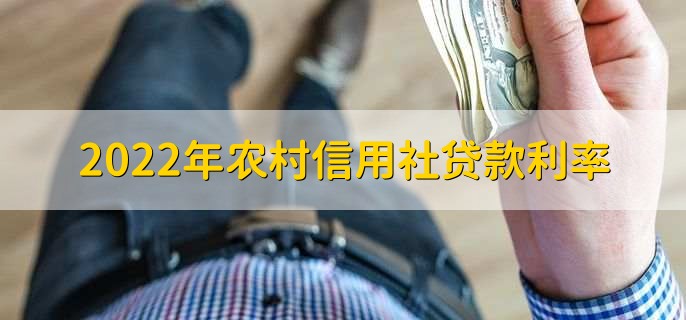 2022年农村信用社贷款利率，有以下四种