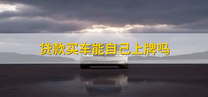 贷款买车能自己上牌吗，可以自己上牌照