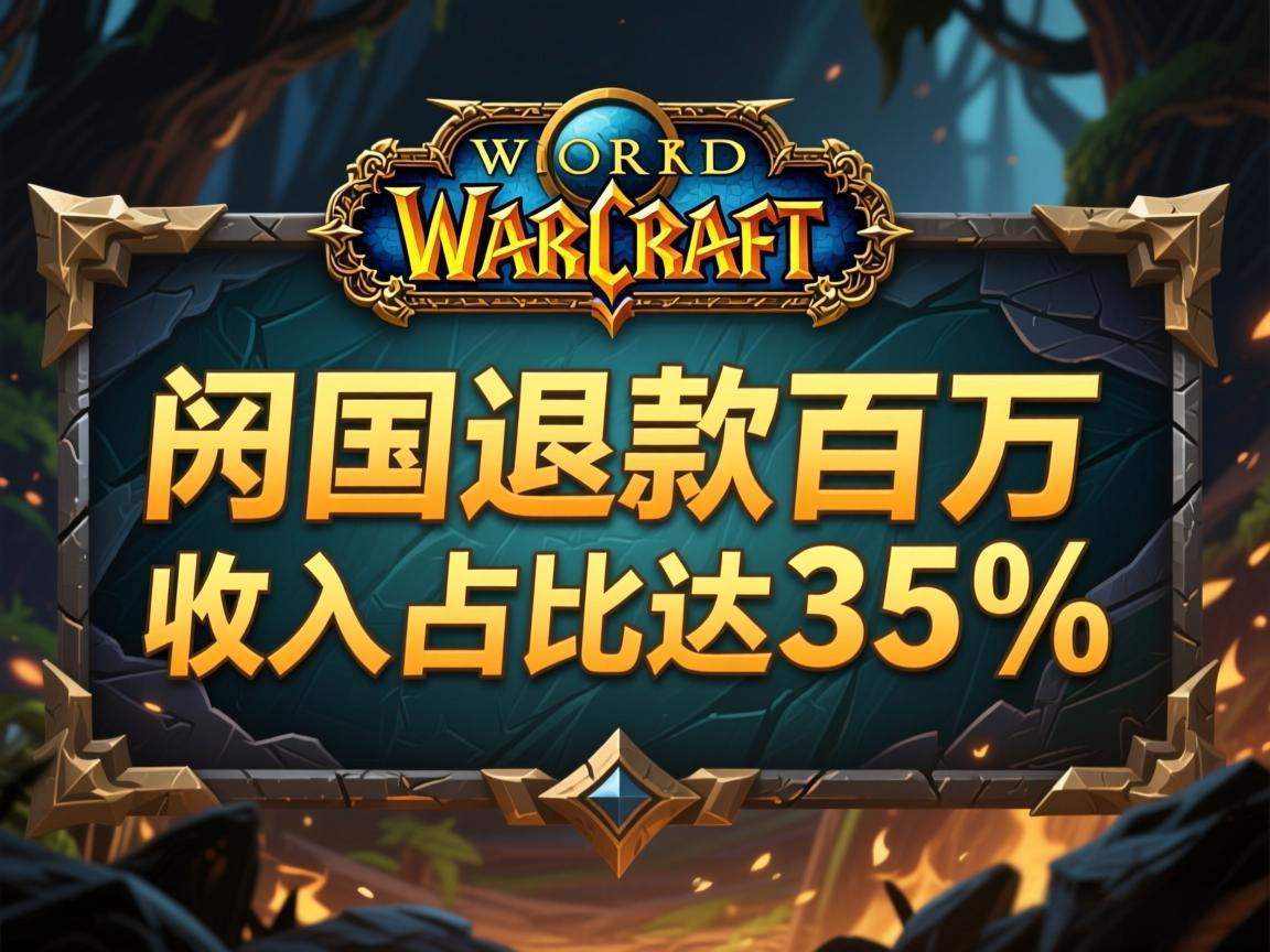 魔兽世界国服退款百万 收入占比达35%