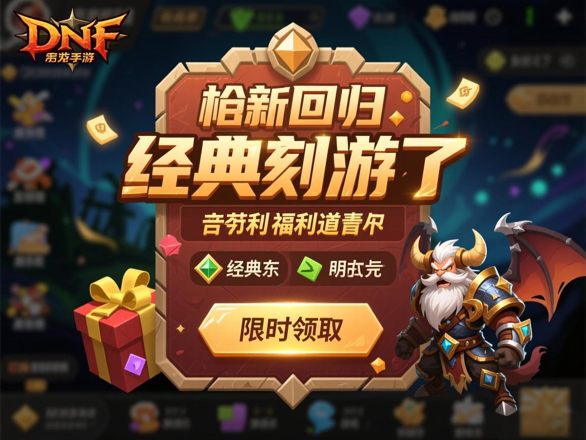 DNF手游回归：经典复刻福利限时领取