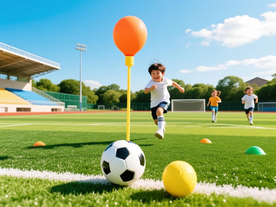 开球游戏找回操场踢球快乐