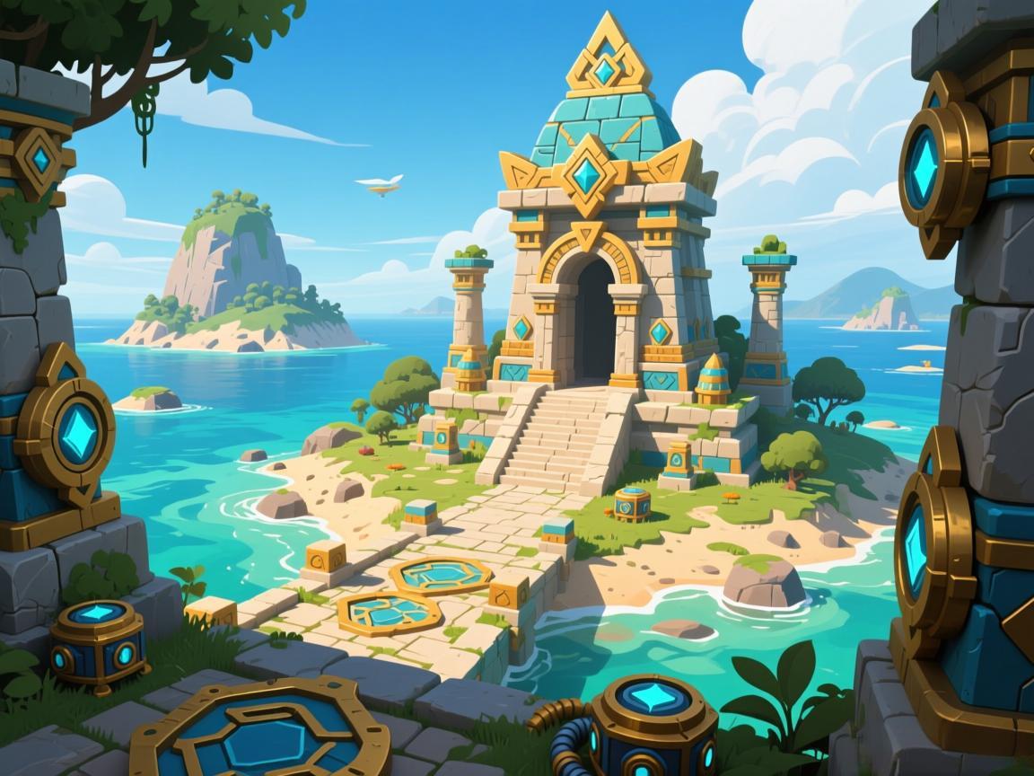 空岛神庙解谜拿稀有装置